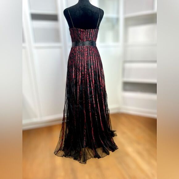 ASPEED Metallic Corset Striped Maxi Dress Gown Satin and Tule Size M - Picture 8 of 17